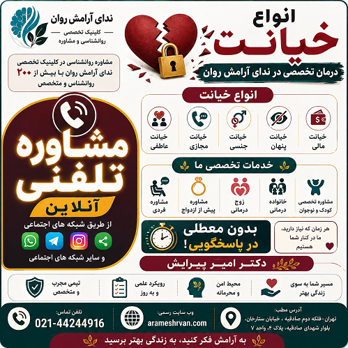 مشاوره تخصصی درمورد انواع خیانت